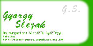 gyorgy slezak business card